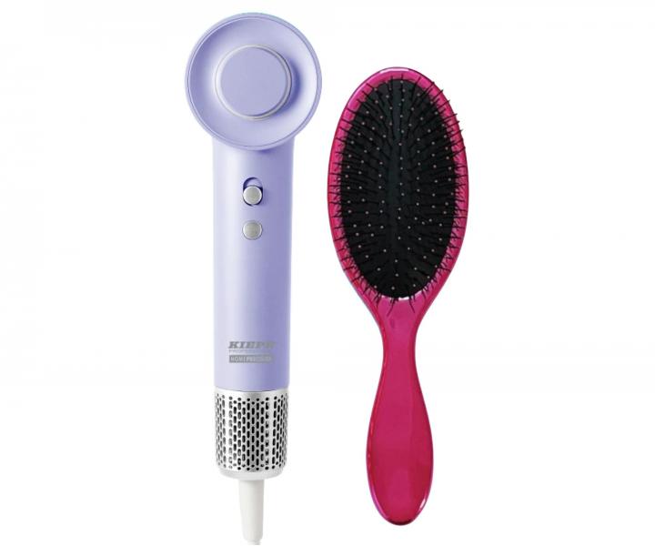 F�n na vlasy Kiepe Professional Home Precision BLDC Hair Dryer - 1100 W, fialov� + kefa Kiepe zadarmo