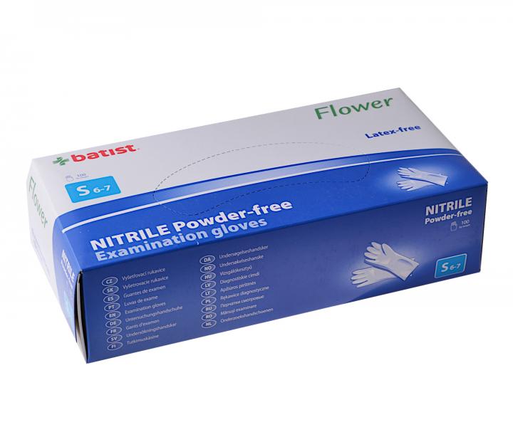 Jednorazov nitrilov rukavice Batist Flower Premium 100 ks - S