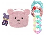 Detsk� sada �pir�lov�ch gumi�iek Invisibobble Sprunchia and Original Pink Teddy