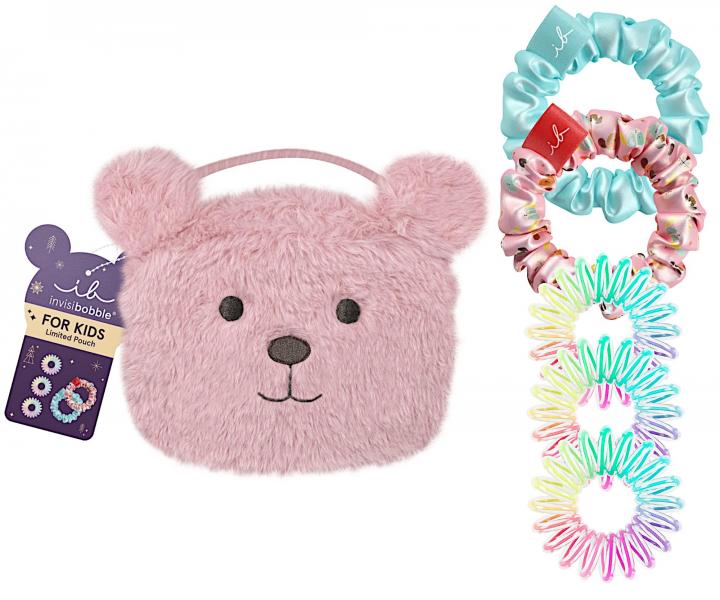 Detsk� sada �pir�lov�ch gumi�iek Invisibobble Sprunchia and Original Pink Teddy