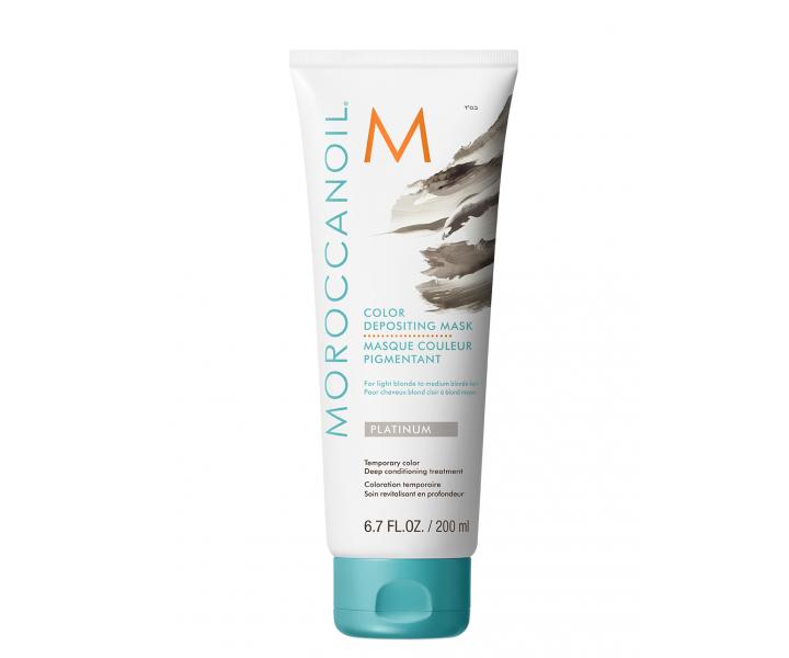 Tnujca maska na vlasy Moroccanoil Color Depositing - Platinum, 200 ml