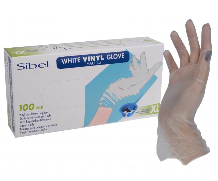 Vinylov rukavice pre kadernkov Sibel 100 ks - XL