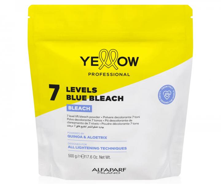 Zosvet�uj�ci p�der Yellow Professional 7 Levels Blue Bleach - 500 g