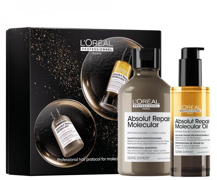 Dar�ekov� sada pre po�koden� vlasy Lor�al Professionnel Serie Expert Absolut Repair Molecular Duo