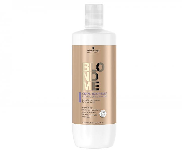 Neutraliza�n� �amp�n pre blond vlasy Schwarzkopf Professional BlondMe Cool Blondes Shampoo - 1000 ml