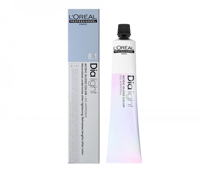 Preliv na vlasy Loral Dialight 50 ml - odtie 8.1 blond svetl popolav