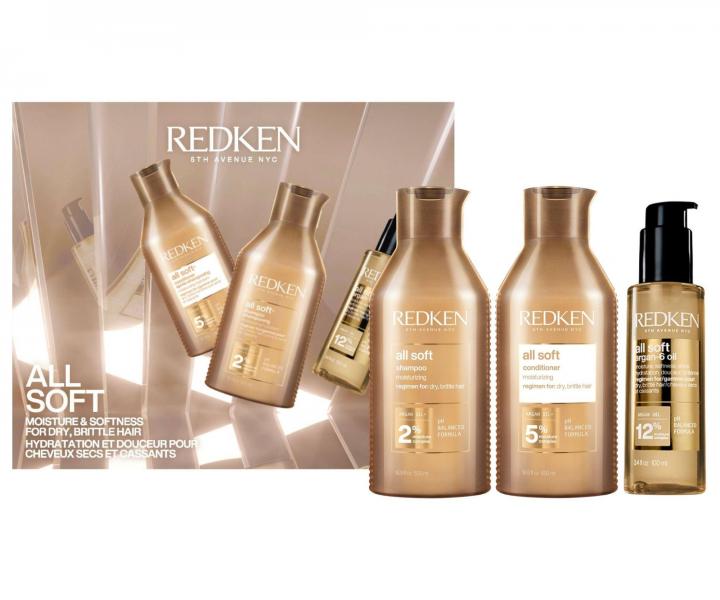 Vy�ivuj�ca dar�ekov� sada pre such� a krehk� vlasy Redken All Soft Argan Kit