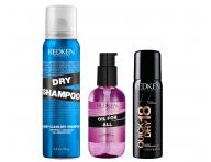 Stylingov� sada Redken - such� �amp�n + olej + lak na vlasy 60 ml zadarmo