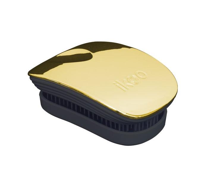 Cestovn kefa na vlasy Ikoo Pocket Metallic Soleil - ierno-zlat