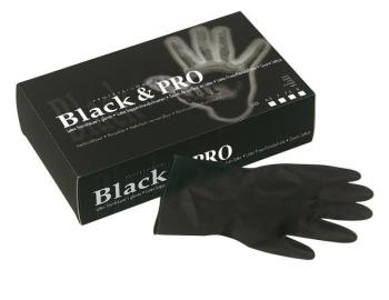 Latexové rukavice pre kaderníkov Sibel Black Pro 20 ks - XL