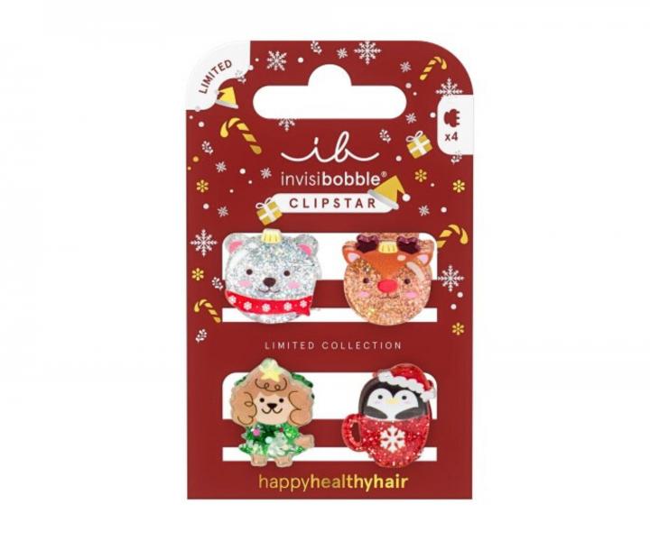 Detsk vesel krpeky do vlasov Invisibobble Clipstar Sparkle in a Cup - 4 ks