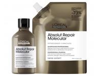 �amp�n pre po�koden� vlasy Lor�al Professionnel Serie Expert Absolut Repair Molecular - 300 ml + n�hradn� n�pl� - 500 ml