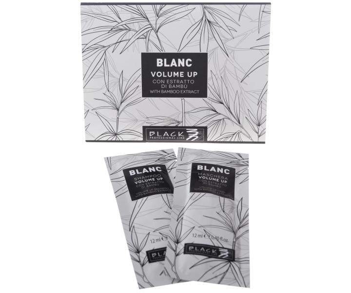 ampn a maska pre objem jemnch vlasov Black Blanc - 2x12 ml