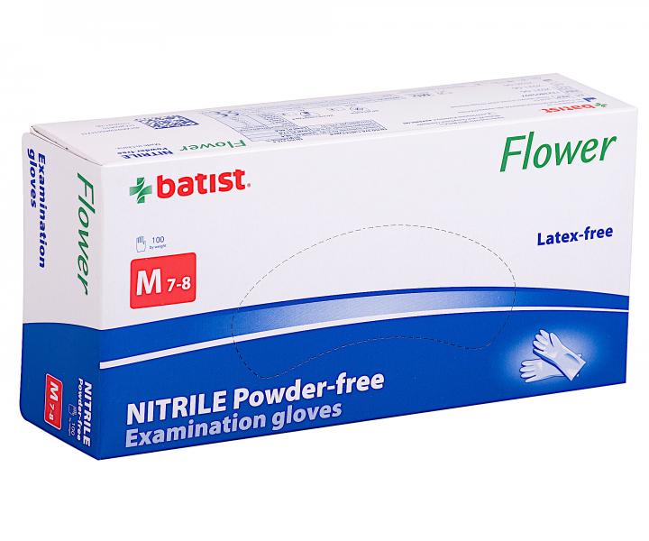 Jednorazové nitrilové rukavice Batist Flower 100 ks - M