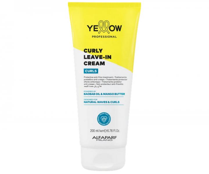 Bezoplachov� kr�m pre vlnit�, ku�erav� a afro vlasy Yellow Professional Curls Curly Leave-In Cream - 200 ml