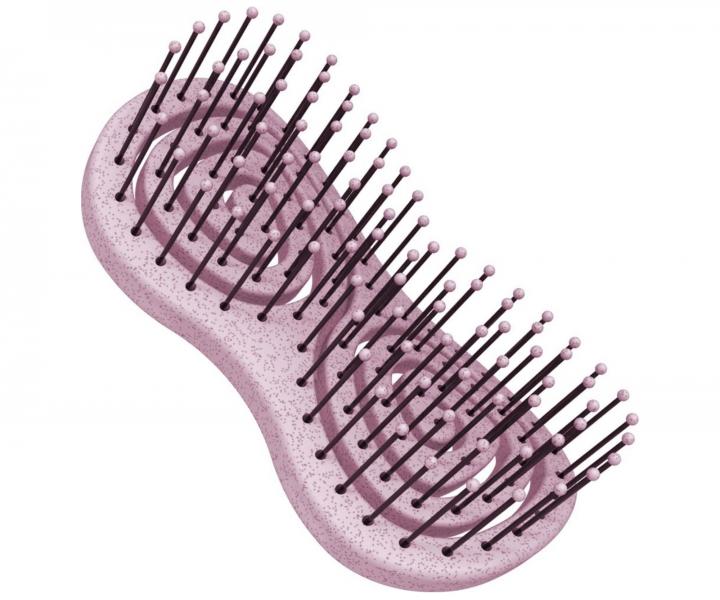 Ekologick kefa na rozesvanie vlasov Hairway Organica Hair Brush - fialov