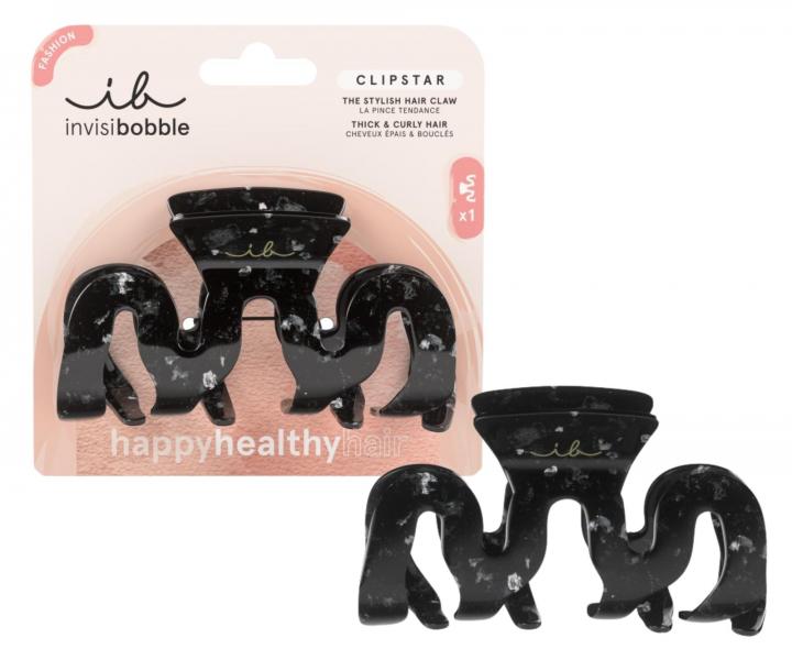 Vek kripec do vlasov Invisibobble Clipstar Clawdia - ierny s mramorovm vzorom