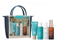 Cestovn� sada pre hydrat�ciu vlasov Moroccanoil Greetings From Hydration + kr�m na ruky a ta�ti�ka zadarmo