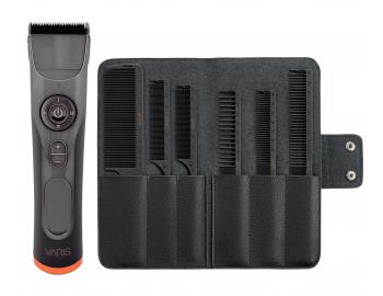 Profesion�lny stroj�ek na vlasy Varis Hair Clipper VC42 - siv� + sada karb�nov�ch hrebe�ov Varis Carbon Combs zadarmo