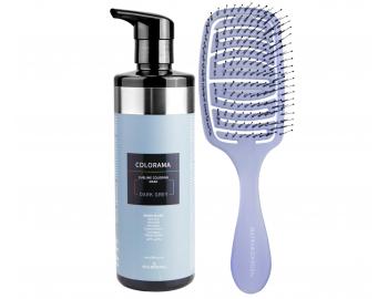 Semi-permanentn regeneran maska Klral System Colorama Dark Grey - 500 ml, tmavo ed + kefa zadarmo