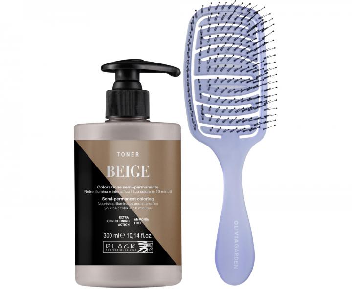 Oetrujci toner pre zvraznenie farby Black Professional Toner Beige - bov, 300 ml + kefa zadarmo