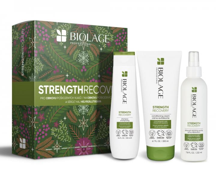 Dar�ekov� sada pre po�koden� vlasy Biolage Strength Recovery - �amp�n + kondicion�r + sprej