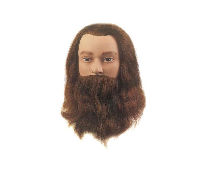 Cvin pnska hlava s prrodnmi vlasmi a fzmi Sibel Leif - hned, 20-25 cm