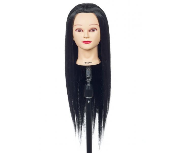 Cvin hlava s umelmi vlasmi Original Best Buy Jessy - ierna, 50-60 cm