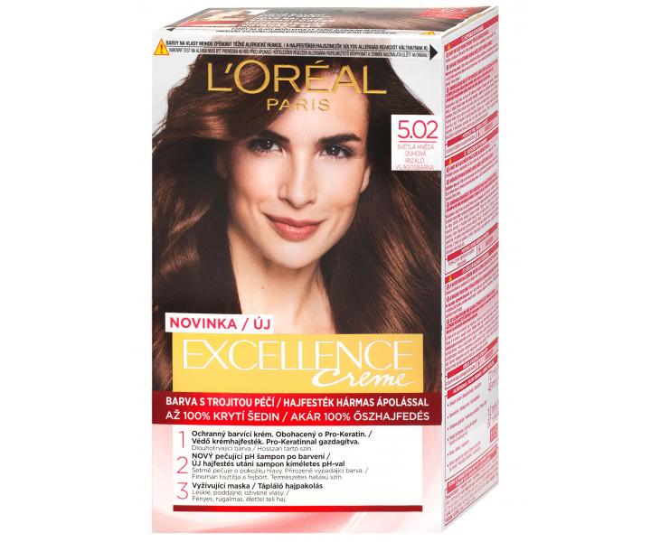 Permanentn farba Loral Excellence 5.02 svetl hned dhov