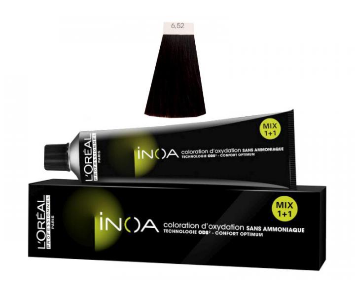 Lor�al Inoa 2 farba na vlasy 60g - odtie� 6,52 blond tmav� mahagonov� d�hov�