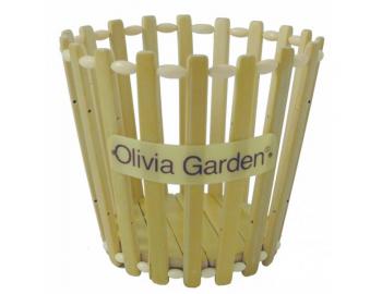 Košík na kefy Olivia Garden - bambus