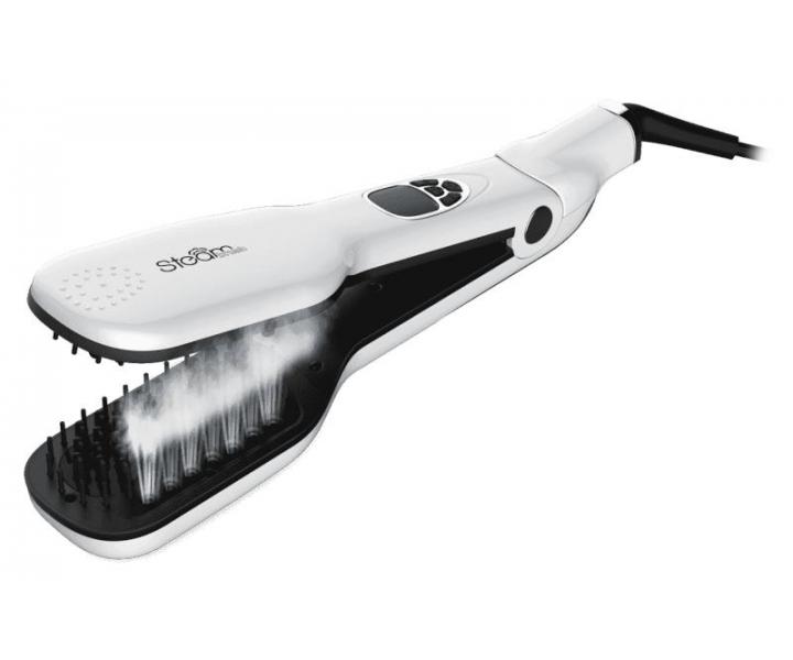 Profesionlna ehlika / kefa na vlasy s parou SteamBrush - biela