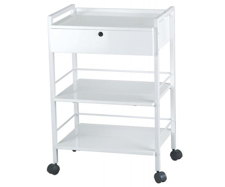 Kozmetick stolk na kolieskach SilverFox 1019 - biely