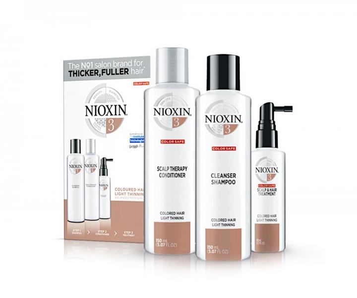 Sada pre mierne rednce farben vlasy Nioxin System 3 Trial Kit No.3