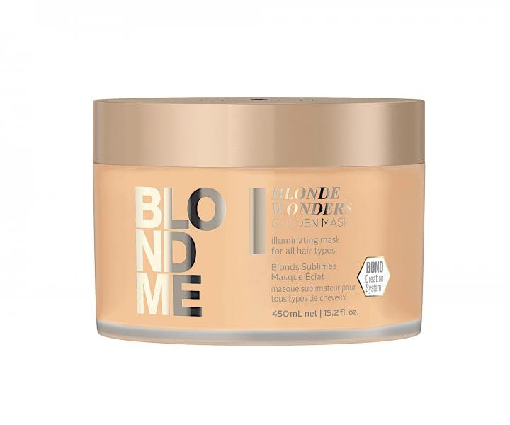 Zlatá maska pre luxusný lesk blond vlasov Schwarzkopf Professional BlondMe Blonde Wonders - 450 ml