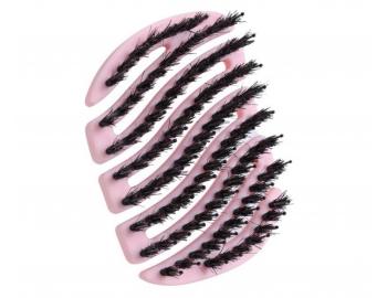 Kefa na vlasy s divia��mi a nylonov�mi �tetinami Sister Young Mila Pocket Hair Brush - svetlo ru�ov�