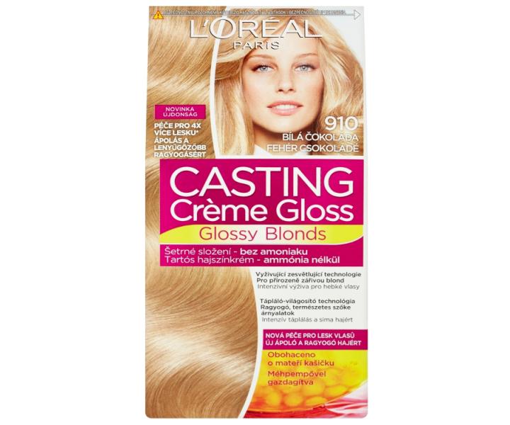 Preliv bez amoniaku Loral Casting Crme Gloss - 910 biela okolda