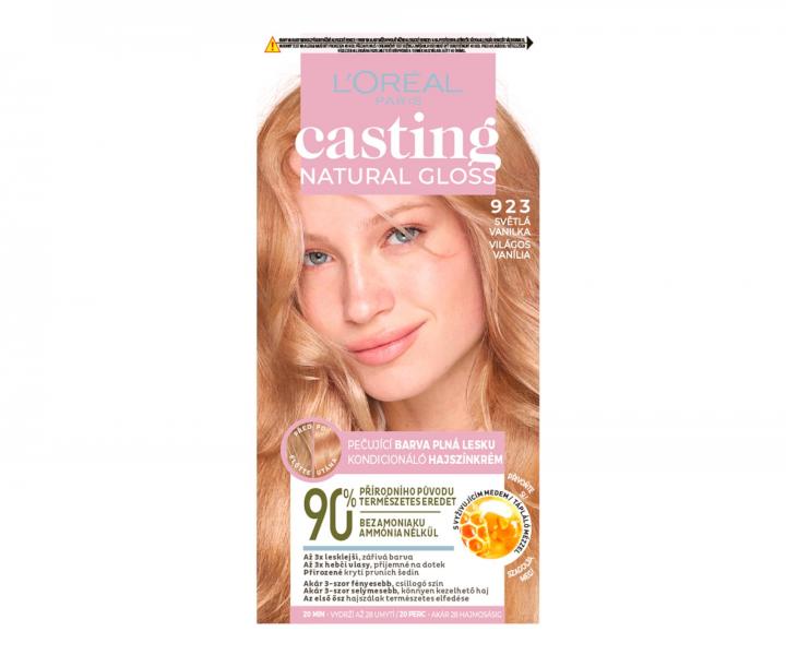 Preliv bez amoniaku Loral Casting Natural Gloss - 923 svetl vanilka