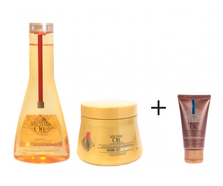 Sada pre pevn a nepoddajn vlasy Loral Mythic Oil + krm Mythic Oil 50 ml zadarmo