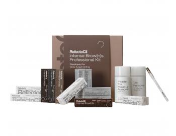 tartovac set profesionlnych farieb na riasy a oboie RefectoCil Intense Browns