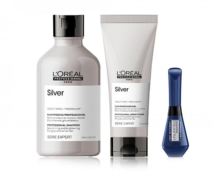 Sada na ediv a biele vlasy Loral Silver - ampn + starostlivos + riasenka ZADARMO
