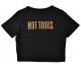 D�mske crop top tri�ko Hot Tools - �ierne, L (bonus)