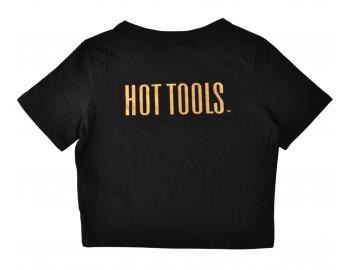 D�mske crop top tri�ko Hot Tools - �ierne, L (bonus)