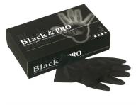 Latexov rukavice pre kadernkov Sibel Black Pro 20 ks - S