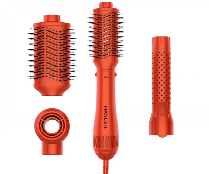 Multifunkn teplovzdun ionizan kefa na vlasy Freylish 4v1 Ionic Brush - 1200 W, oranov