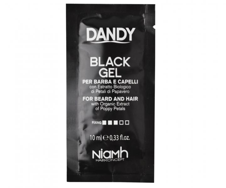 Čierny gél na vlasy a fúzy Dandy Black Gel - 10 ml