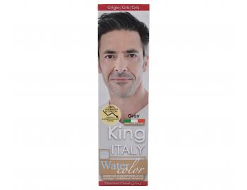 Permanentná farba pre mužov na vlasy a fúzy Kléral King Italy Water Color - šedá