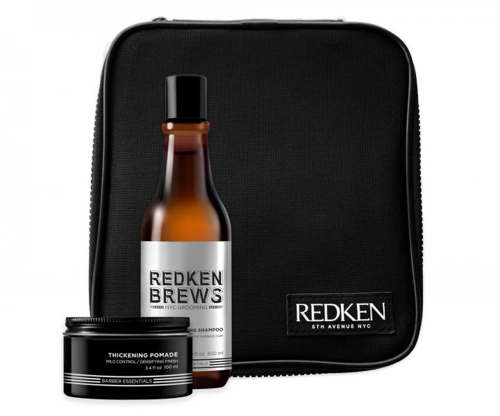 Sada pre objem vlasov pre muov Redken Brews Thickening - ampn + pomda + tatika zadarmo
