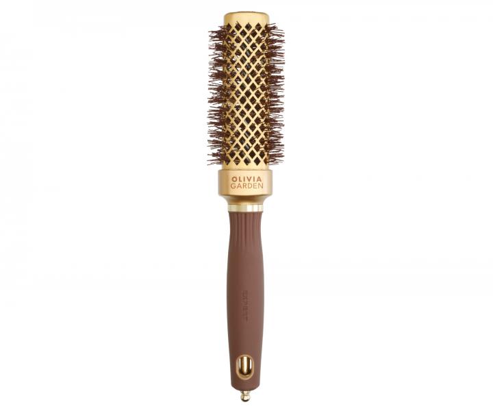 tvorhrann fkacia kefa na vlasy Olivia Garden Expert Blowout Straight Gold & Brown - 30 mm
