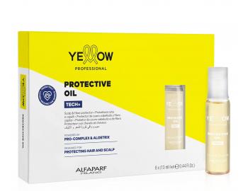 Ochrann� olej na vlasy a poko�ku hlavy pri farben� a zosvet�ovan� Yellow Professional Tech+ Protective Oil - 6 x 13 ml